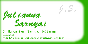 julianna sarnyai business card